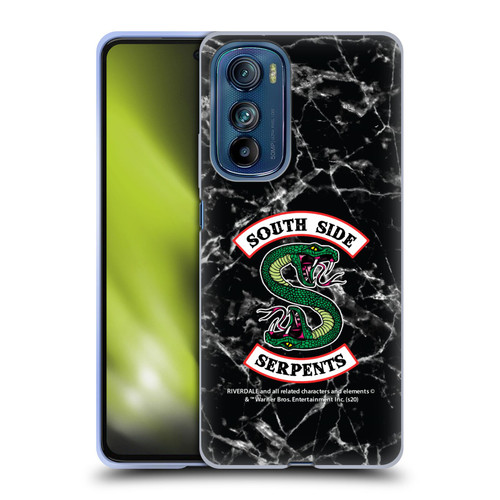 Riverdale South Side Serpents Black And White Marble Logo Soft Gel Case for Motorola Edge 30