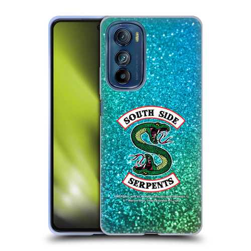 Riverdale South Side Serpents Glitter Print Logo Soft Gel Case for Motorola Edge 30
