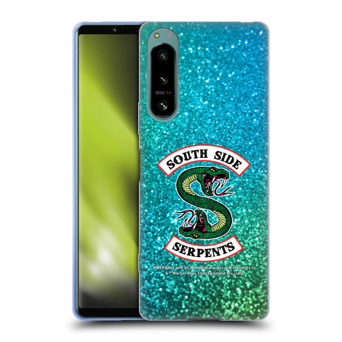 Riverdale South Side Serpents Glitter Print Logo Soft Gel Case for Sony Xperia 5 IV