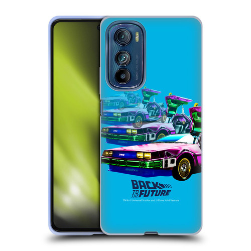 Back to the Future I Composed Art Time Machine Car Soft Gel Case for Motorola Edge 30