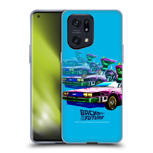 Back to the Future I Composed Art Time Machine Car Soft Gel Case for OPPO Find X5 Pro