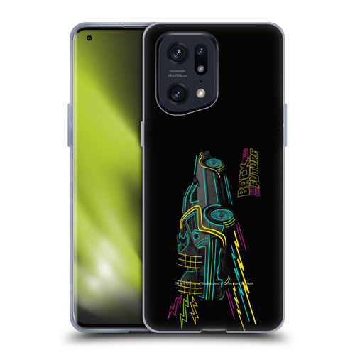 Back to the Future I Composed Art Neon Soft Gel Case for OPPO Find X5 Pro