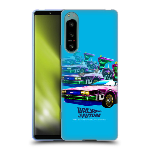 Back to the Future I Composed Art Time Machine Car Soft Gel Case for Sony Xperia 5 IV