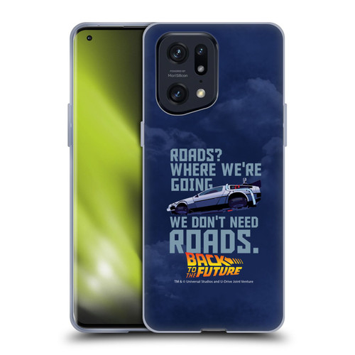 Back to the Future I Graphics Time Machine Car 2 Soft Gel Case for OPPO Find X5 Pro