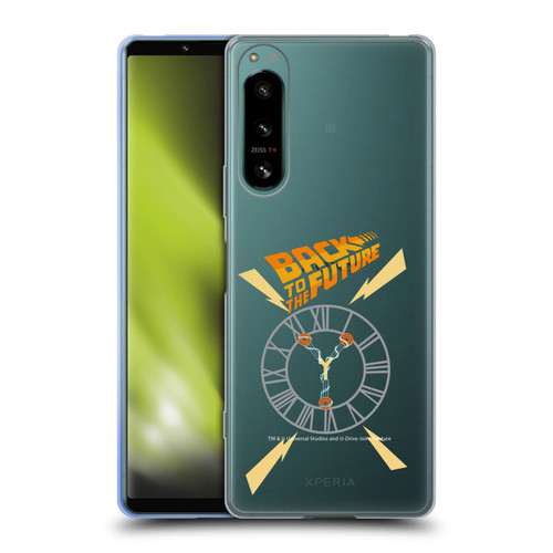 Back to the Future I Graphics Clock Tower Soft Gel Case for Sony Xperia 5 IV