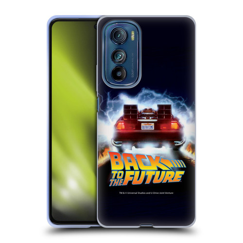 Back to the Future I Key Art Time Machine Car Soft Gel Case for Motorola Edge 30