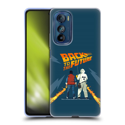 Back to the Future I Key Art Dr. Brown And Marty Soft Gel Case for Motorola Edge 30