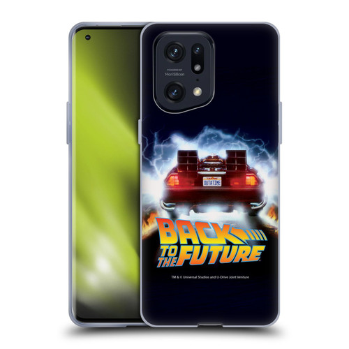 Back to the Future I Key Art Time Machine Car Soft Gel Case for OPPO Find X5 Pro