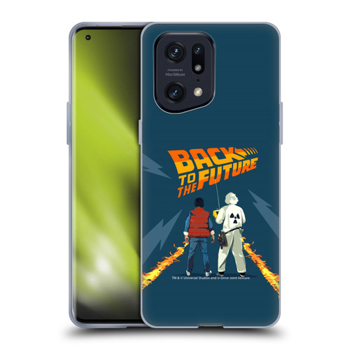 Back to the Future I Key Art Dr. Brown And Marty Soft Gel Case for OPPO Find X5 Pro