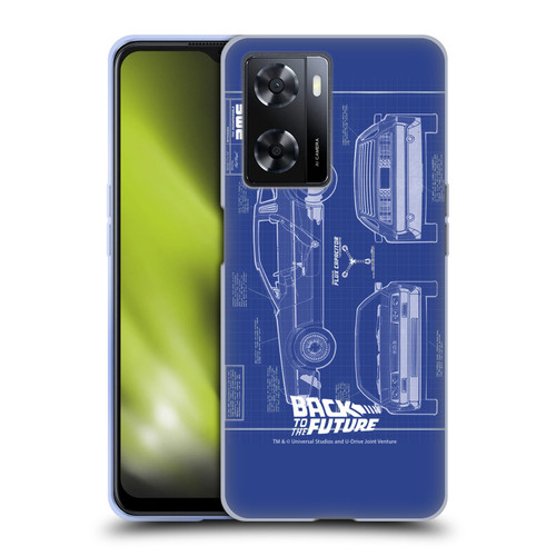 Back to the Future I Key Art Blue Print Soft Gel Case for OPPO A57s