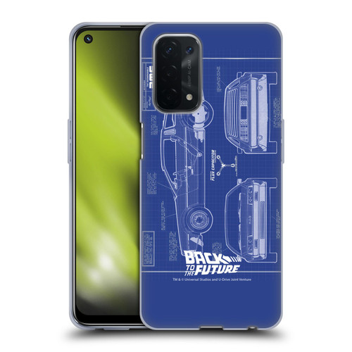 Back to the Future I Key Art Blue Print Soft Gel Case for OPPO A54 5G