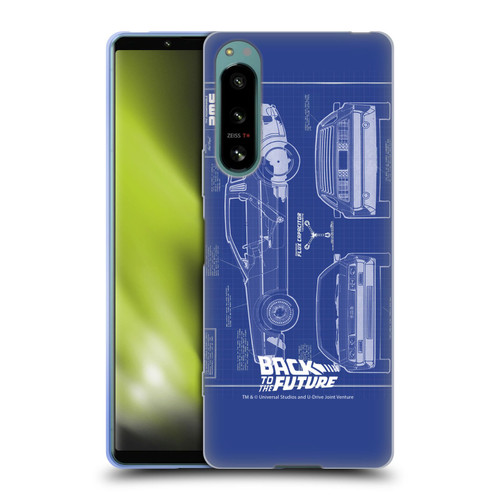 Back to the Future I Key Art Blue Print Soft Gel Case for Sony Xperia 5 IV