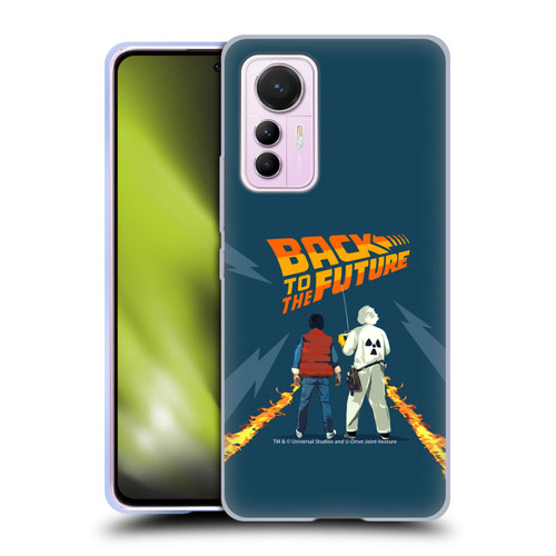 Back to the Future I Key Art Dr. Brown And Marty Soft Gel Case for Xiaomi 12 Lite