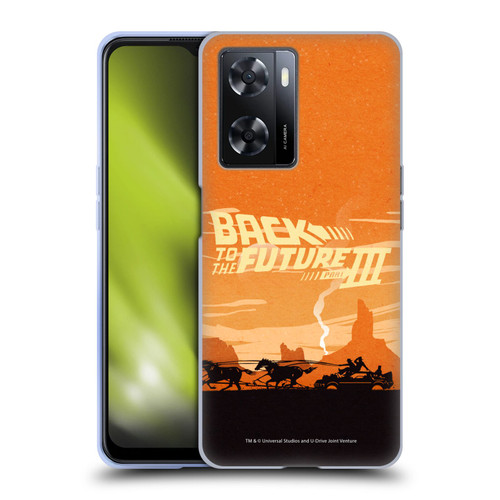 Back to the Future Movie III Car Silhouettes Desert Soft Gel Case for OPPO A57s
