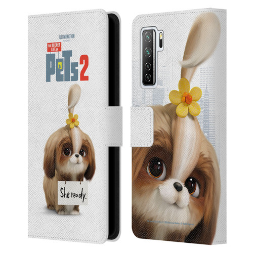The Secret Life of Pets 2 Character Posters Daisy Shi Tzu Dog Leather Book Wallet Case Cover For Huawei Nova 7 SE/P40 Lite 5G