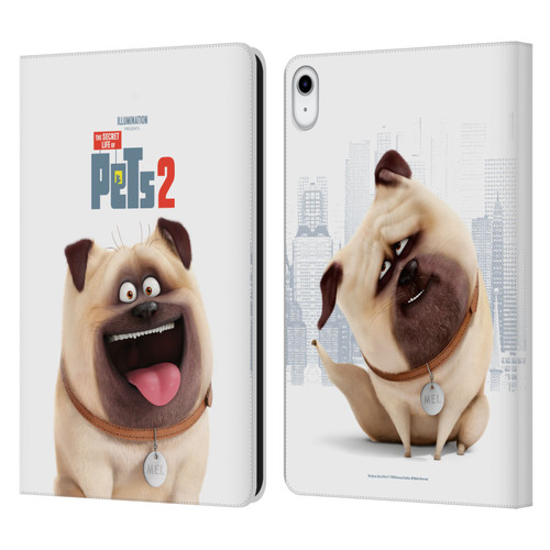 The Secret Life of Pets 2 Character Posters Mel Pug Dog Leather Book Wallet Case Cover For Apple iPad 10.9 (2022)