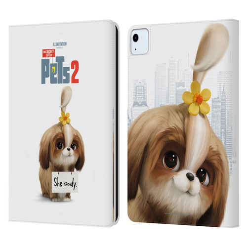 The Secret Life of Pets 2 Character Posters Daisy Shi Tzu Dog Leather Book Wallet Case Cover For Apple iPad Air 2020 / 2022