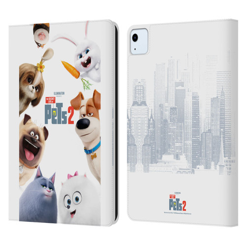 The Secret Life of Pets 2 Character Posters Group Leather Book Wallet Case Cover For Apple iPad Air 2020 / 2022