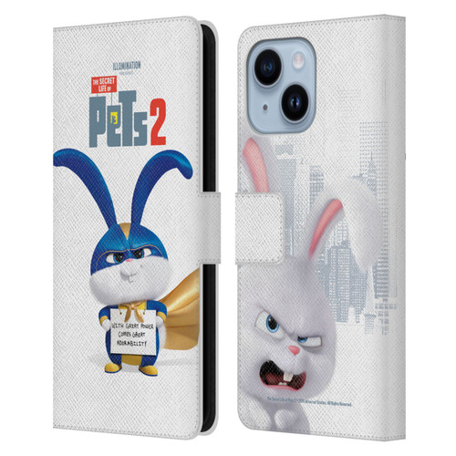 The Secret Life of Pets 2 Character Posters Snowball Rabbit Bunny Leather Book Wallet Case Cover For Apple iPhone 14 Plus