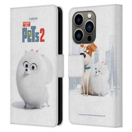 The Secret Life of Pets 2 Character Posters Gidget Pomeranian Dog Leather Book Wallet Case Cover For Apple iPhone 14 Pro