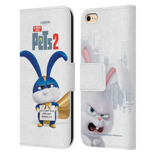 The Secret Life of Pets 2 Character Posters Snowball Rabbit Bunny Leather Book Wallet Case Cover For Apple iPhone 6 / iPhone 6s