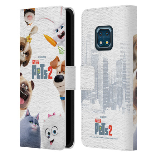 The Secret Life of Pets 2 Character Posters Group Leather Book Wallet Case Cover For Nokia XR20