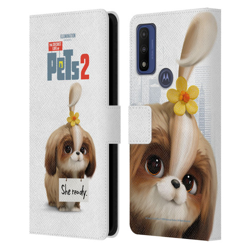 The Secret Life of Pets 2 Character Posters Daisy Shi Tzu Dog Leather Book Wallet Case Cover For Motorola G Pure