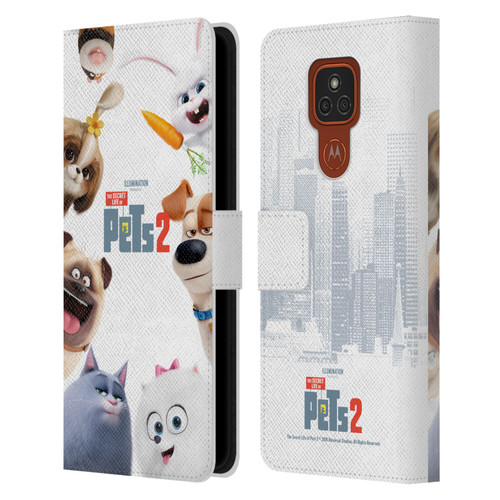 The Secret Life of Pets 2 Character Posters Group Leather Book Wallet Case Cover For Motorola Moto E7 Plus