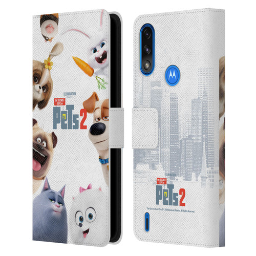 The Secret Life of Pets 2 Character Posters Group Leather Book Wallet Case Cover For Motorola Moto E7 Power / Moto E7i Power