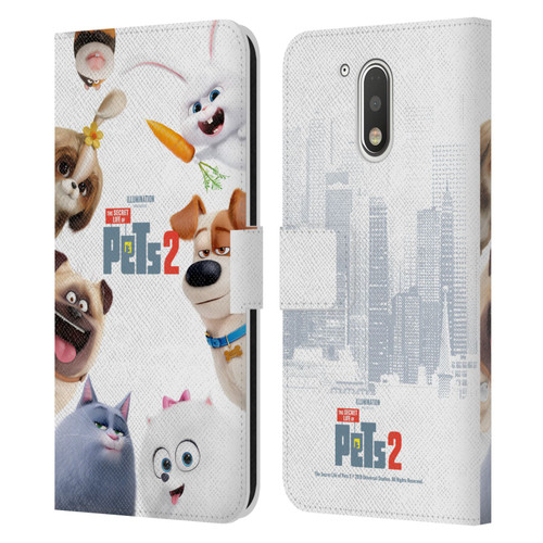 The Secret Life of Pets 2 Character Posters Group Leather Book Wallet Case Cover For Motorola Moto G41