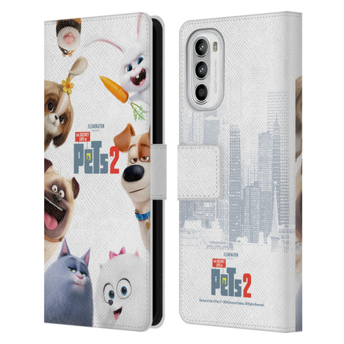 The Secret Life of Pets 2 Character Posters Group Leather Book Wallet Case Cover For Motorola Moto G52