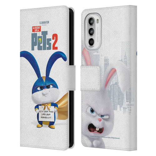 The Secret Life of Pets 2 Character Posters Snowball Rabbit Bunny Leather Book Wallet Case Cover For Motorola Moto G52