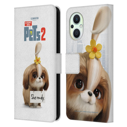 The Secret Life of Pets 2 Character Posters Daisy Shi Tzu Dog Leather Book Wallet Case Cover For OPPO Reno8 Lite