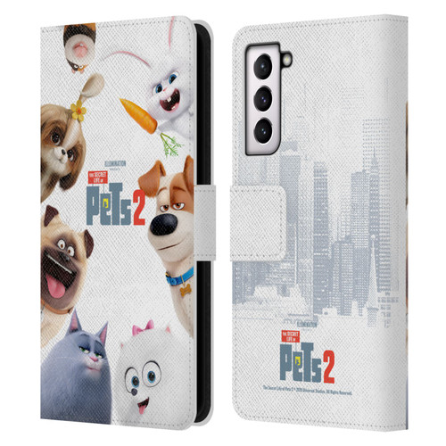 The Secret Life of Pets 2 Character Posters Group Leather Book Wallet Case Cover For Samsung Galaxy S21 5G