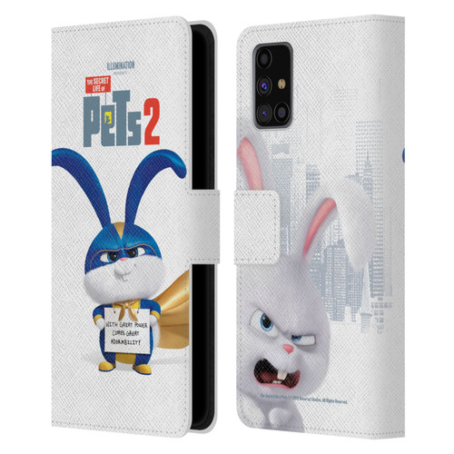 The Secret Life of Pets 2 Character Posters Snowball Rabbit Bunny Leather Book Wallet Case Cover For Samsung Galaxy M31s (2020)