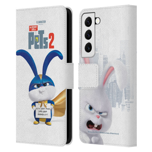 The Secret Life of Pets 2 Character Posters Snowball Rabbit Bunny Leather Book Wallet Case Cover For Samsung Galaxy S22 5G