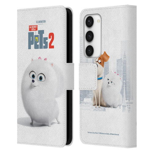 The Secret Life of Pets 2 Character Posters Gidget Pomeranian Dog Leather Book Wallet Case Cover For Samsung Galaxy S23 5G