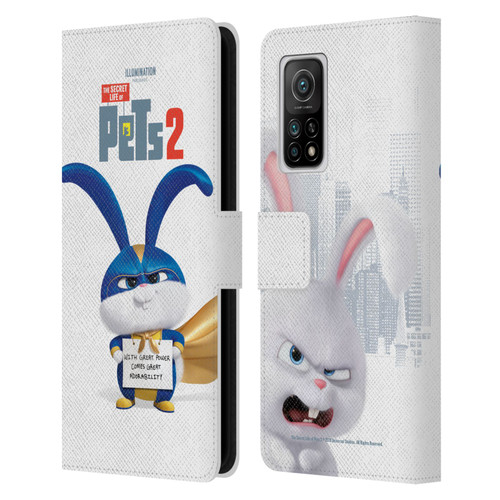 The Secret Life of Pets 2 Character Posters Snowball Rabbit Bunny Leather Book Wallet Case Cover For Xiaomi Mi 10T 5G