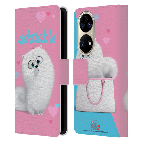 The Secret Life of Pets 2 II For Pet's Sake Gidget Pomeranian Dog Leather Book Wallet Case Cover For Huawei P50