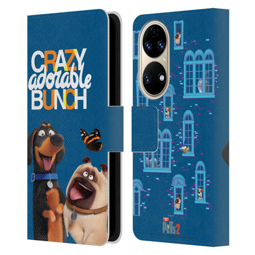 The Secret Life of Pets 2 II For Pet's Sake Group Leather Book Wallet Case Cover For Huawei P50