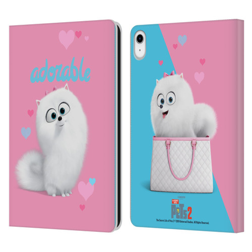 The Secret Life of Pets 2 II For Pet's Sake Gidget Pomeranian Dog Leather Book Wallet Case Cover For Apple iPad 10.9 (2022)