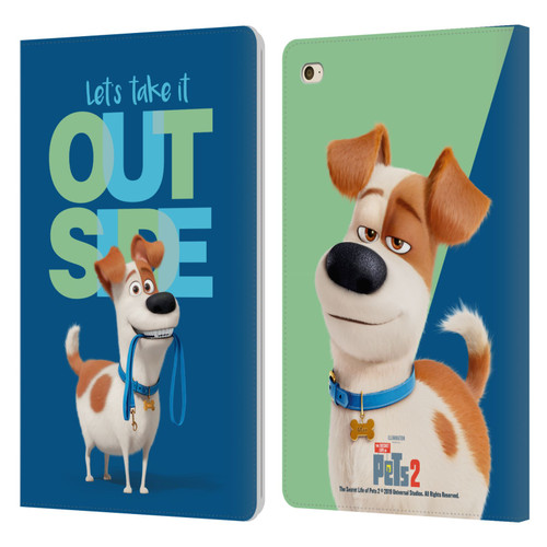 The Secret Life of Pets 2 II For Pet's Sake Max Dog Leash Leather Book Wallet Case Cover For Apple iPad mini 4