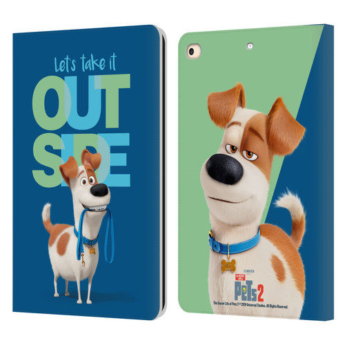 The Secret Life of Pets 2 II For Pet's Sake Max Dog Leash Leather Book Wallet Case Cover For Apple iPad 9.7 2017 / iPad 9.7 2018