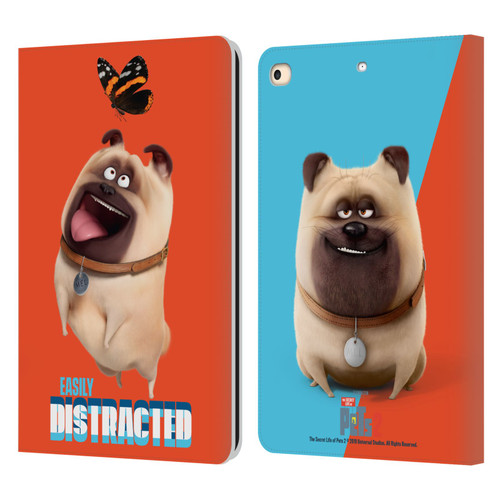 The Secret Life of Pets 2 II For Pet's Sake Mel Pug Dog Butterfly Leather Book Wallet Case Cover For Apple iPad 9.7 2017 / iPad 9.7 2018