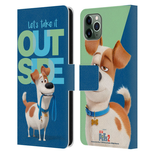 The Secret Life of Pets 2 II For Pet's Sake Max Dog Leash Leather Book Wallet Case Cover For Apple iPhone 11 Pro Max