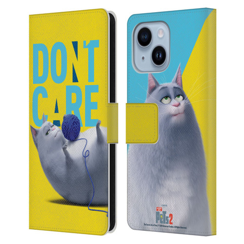 The Secret Life of Pets 2 II For Pet's Sake Chloe Cat Yarn Ball Leather Book Wallet Case Cover For Apple iPhone 14 Plus