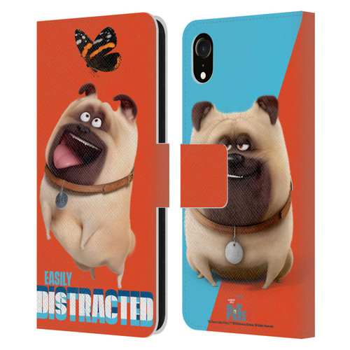 The Secret Life of Pets 2 II For Pet's Sake Mel Pug Dog Butterfly Leather Book Wallet Case Cover For Apple iPhone XR