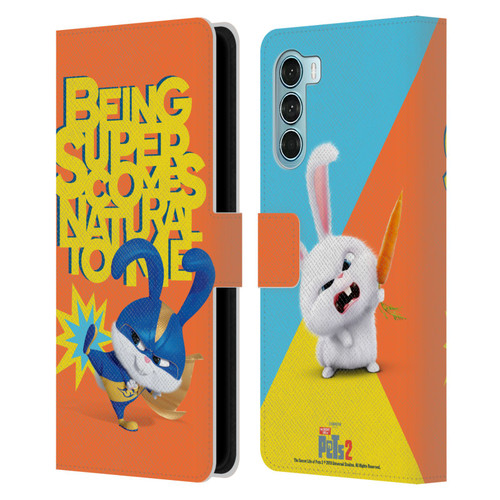 The Secret Life of Pets 2 II For Pet's Sake Snowball Rabbit Bunny Costume Leather Book Wallet Case Cover For Motorola Edge S30 / Moto G200 5G