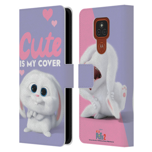 The Secret Life of Pets 2 II For Pet's Sake Snowball Rabbit Bunny Cute Leather Book Wallet Case Cover For Motorola Moto E7 Plus