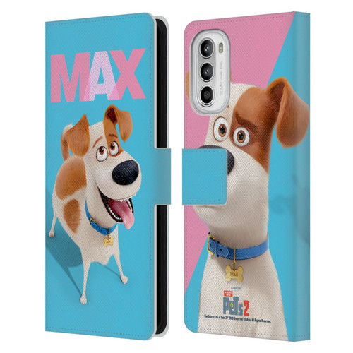 The Secret Life of Pets 2 II For Pet's Sake Max Dog Leather Book Wallet Case Cover For Motorola Moto G52